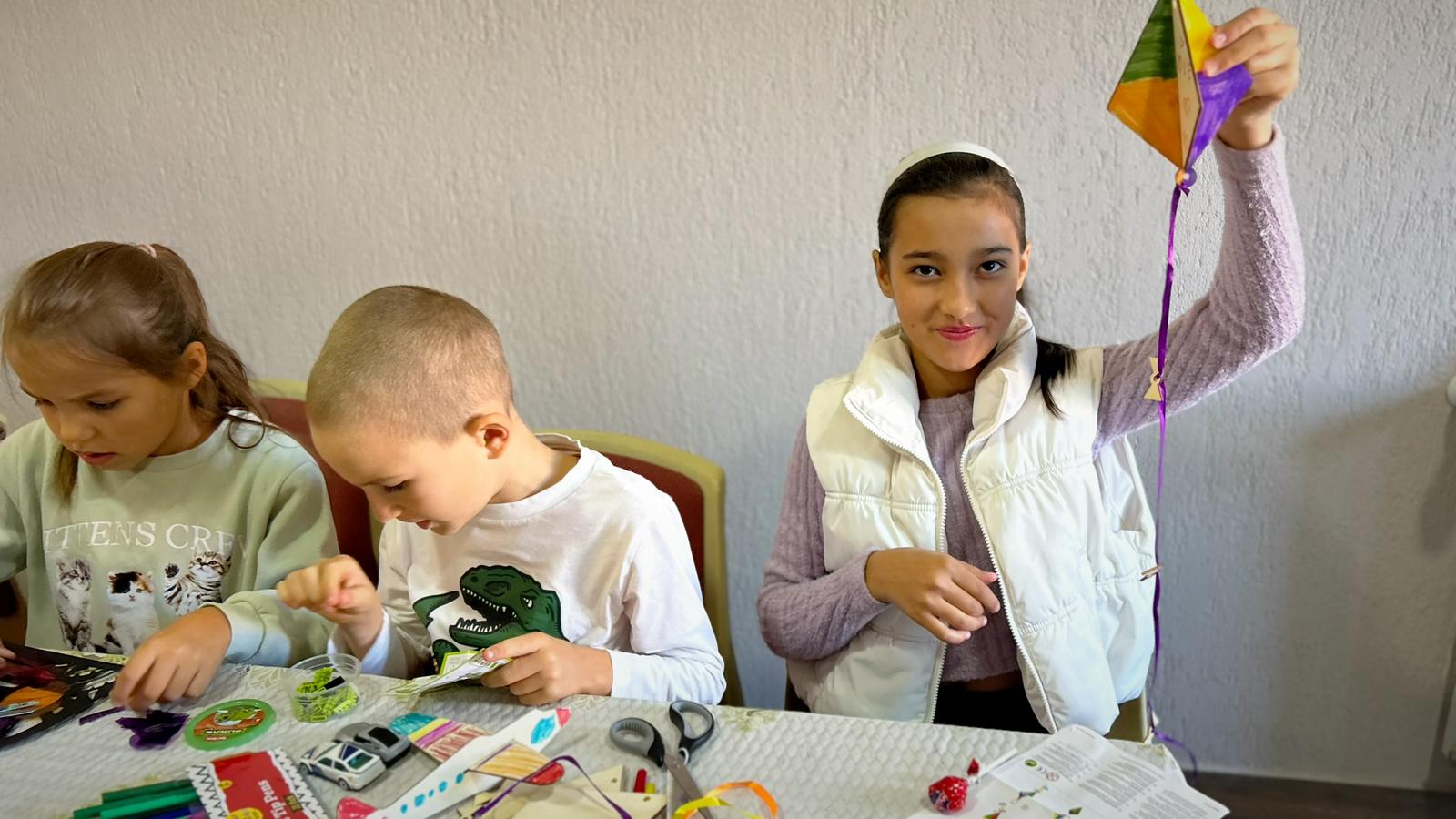 Children enjoying creative activities